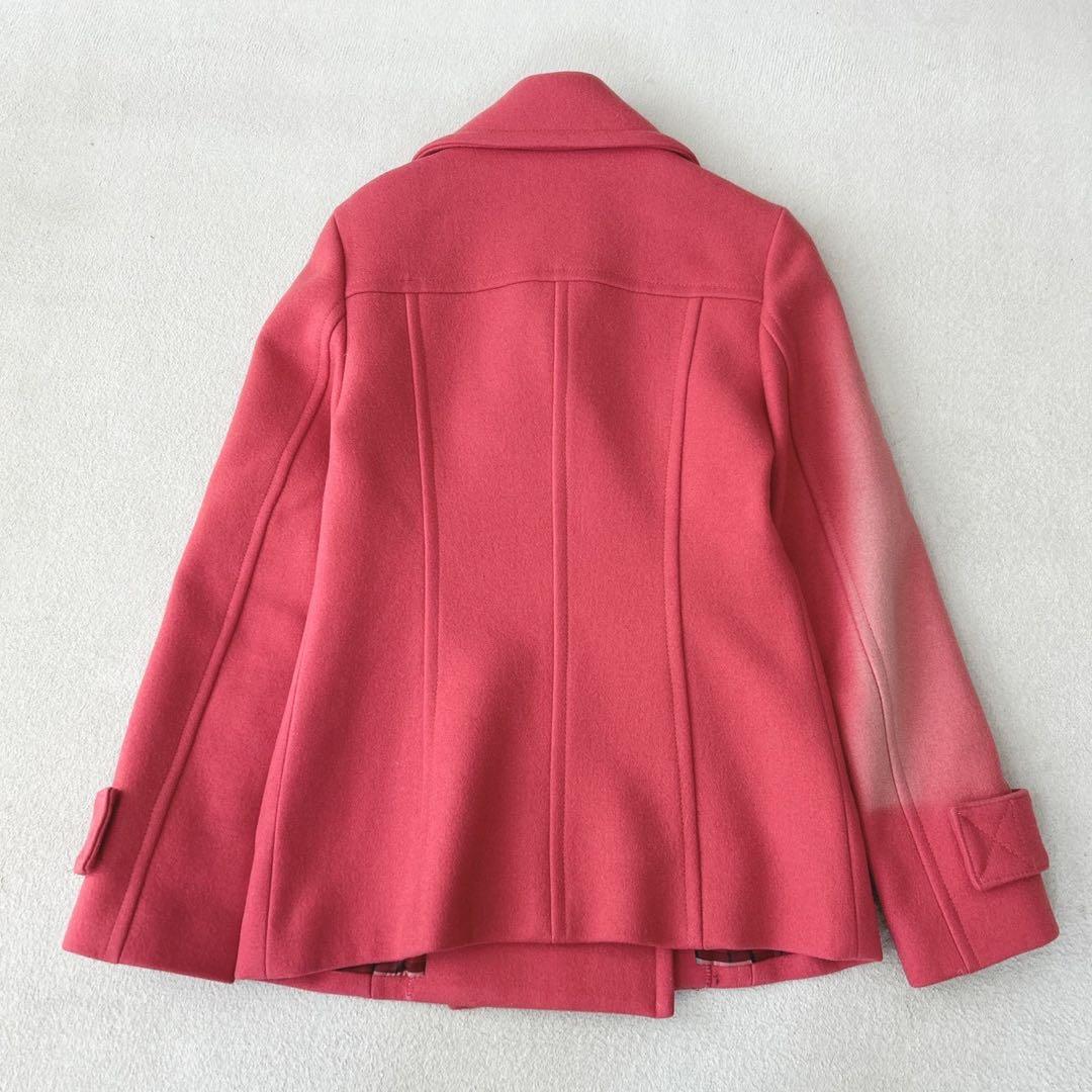 希少カラー✨バーバリーブルーレーベル　ピーコート　ノバチェック　ピンク 38