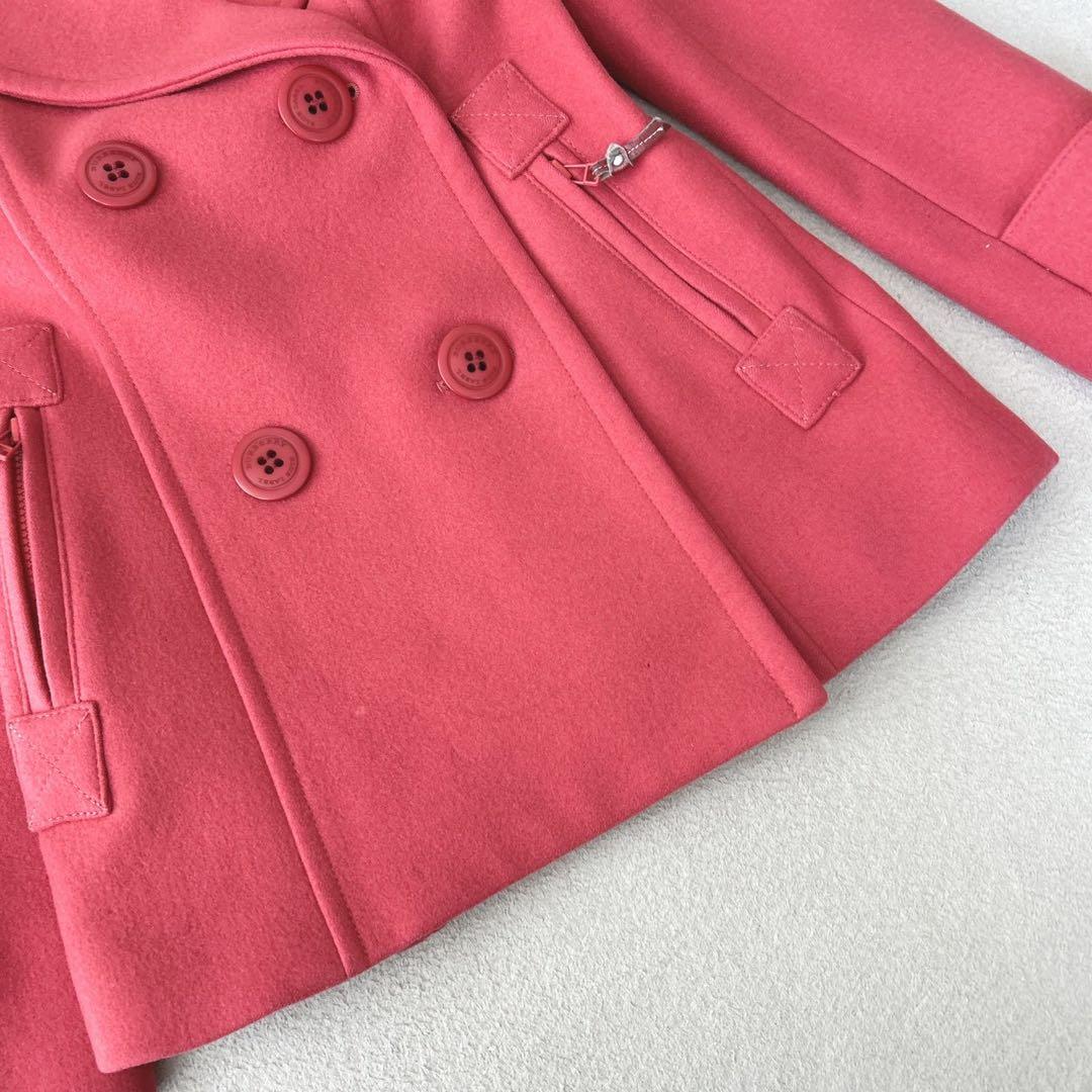 希少カラー✨バーバリーブルーレーベル　ピーコート　ノバチェック　ピンク 38