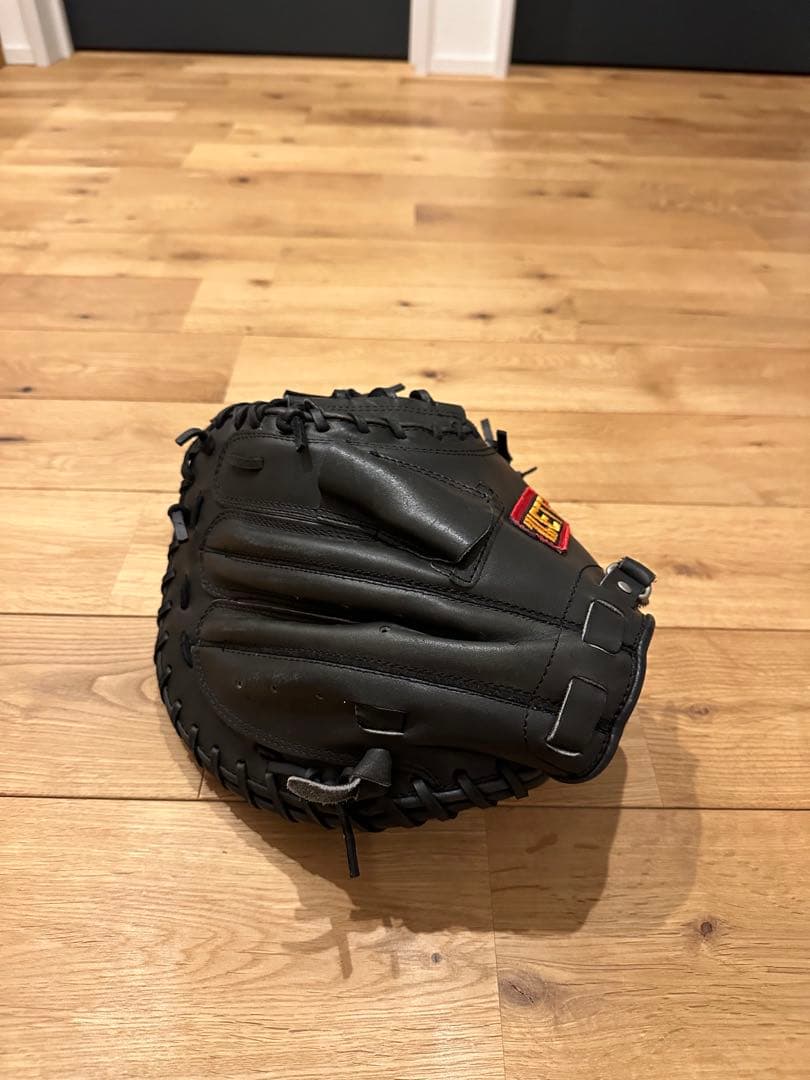 ZETT ブラック 軟式グローブ　キャッチャーミット