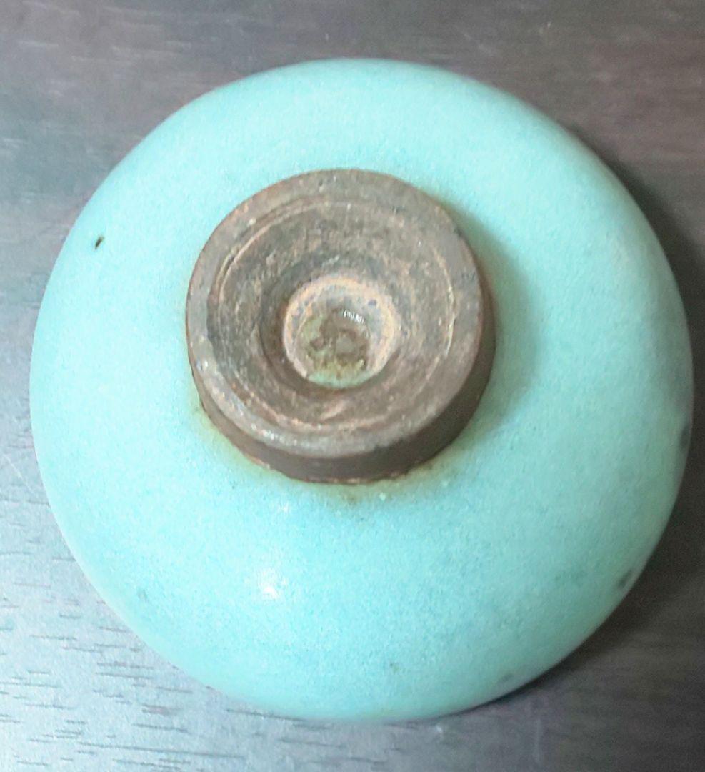 南宋時代 鈞窯紫斑紋盃 澱青釉紫紅斑盃 木製台座付 二客