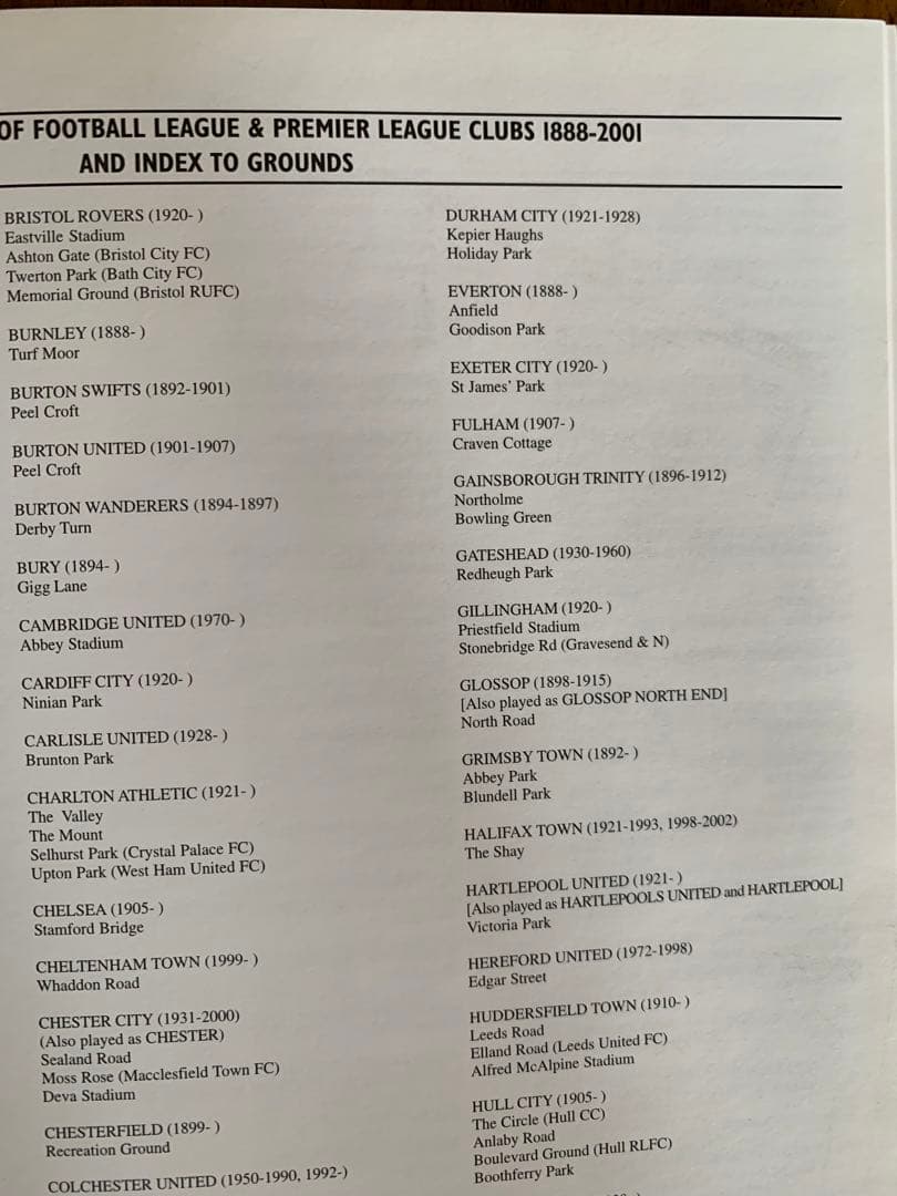 超希少本　イングランド&スコットランド314スタジアム 詳細辞典