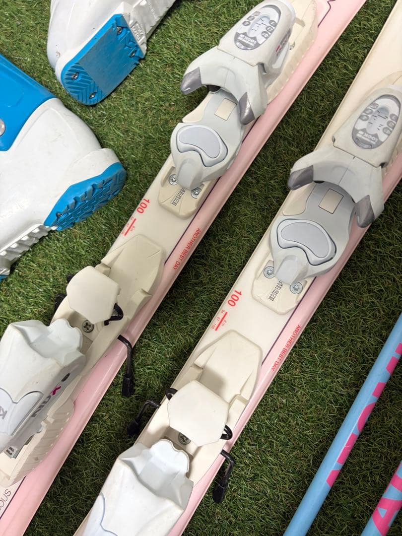 Rossignol スキー 3点 セット + Atomic ポール＋ブーツ 子供