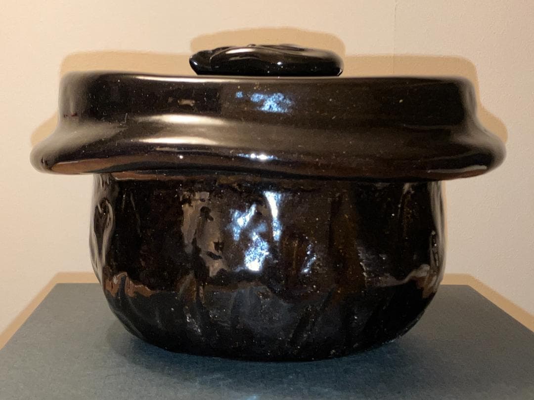 新品 雲井窯 鴨釉きまぐれ御飯鍋 三合 炊き