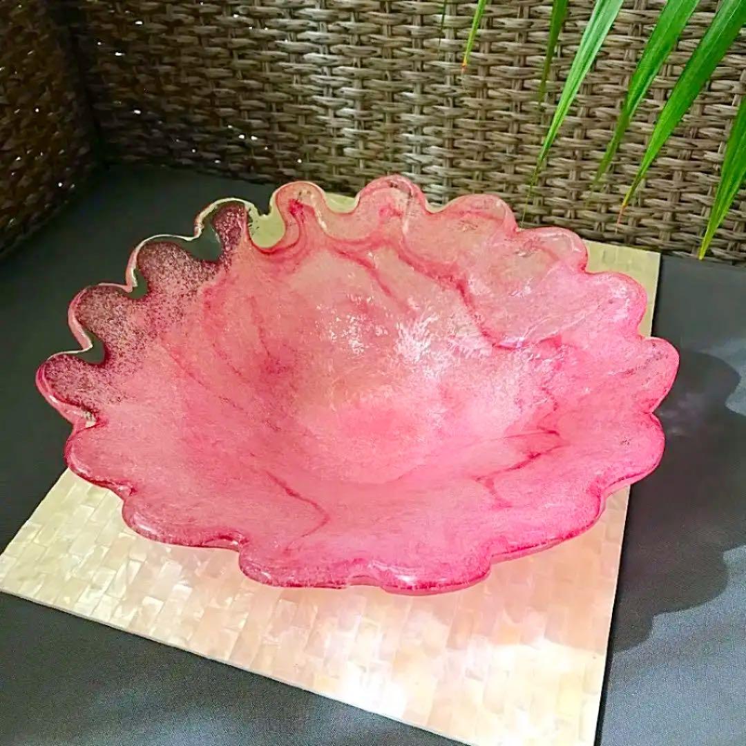 手作りガラス 大皿