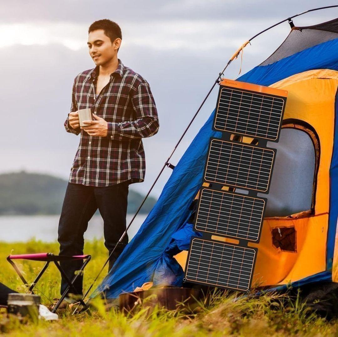 ソーラーパネル 40W ソーラー充電器 2 USB 高速充電 防水 防災