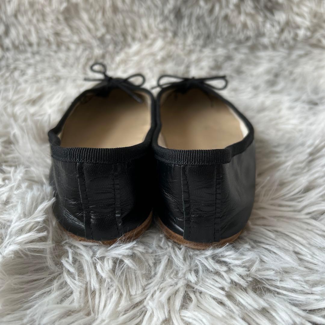 【美品】E.PORSELLI×FRAMeWORK 別注バレエシューズ ブラック