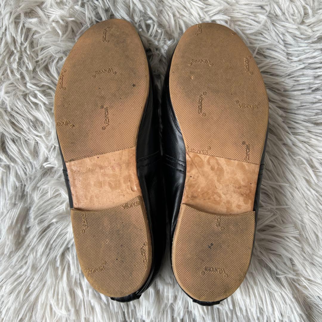 【美品】E.PORSELLI×FRAMeWORK 別注バレエシューズ ブラック