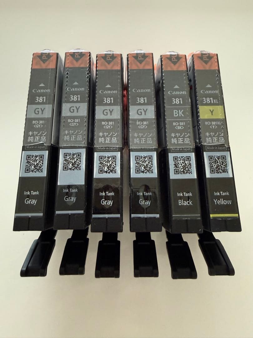 Canon純正インク 未開封6本 期限2027 BCI-380XL大容量3本