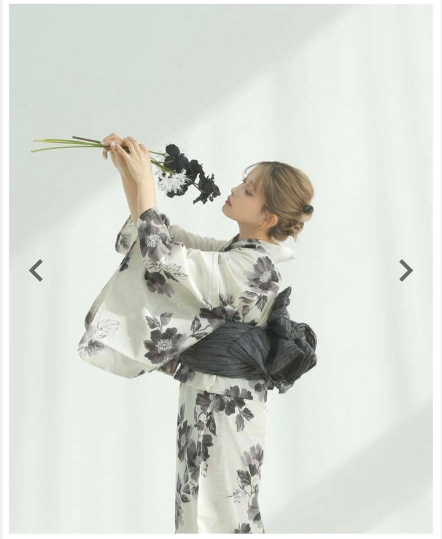 Dita 京の水墨画　浴衣　美品　帯　セット　モノトーン浴衣　黒浴衣　ディータ