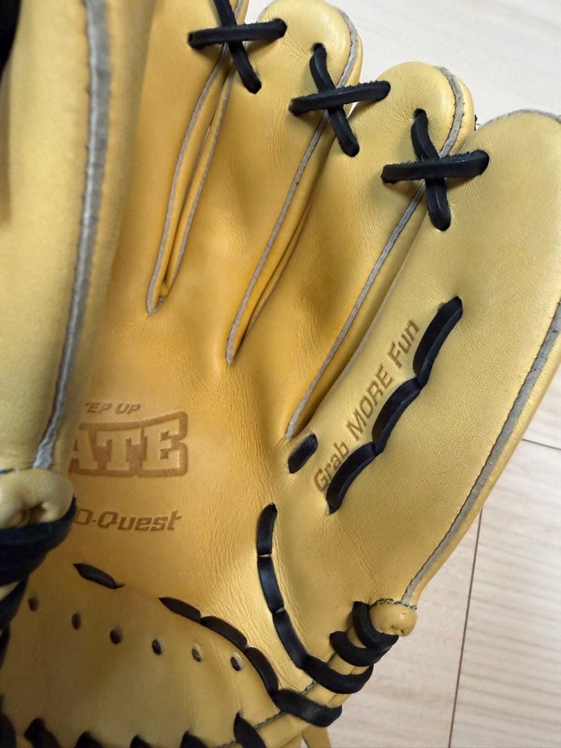 GATE D-Quest 野球グローブ イエロー 少年軟式用