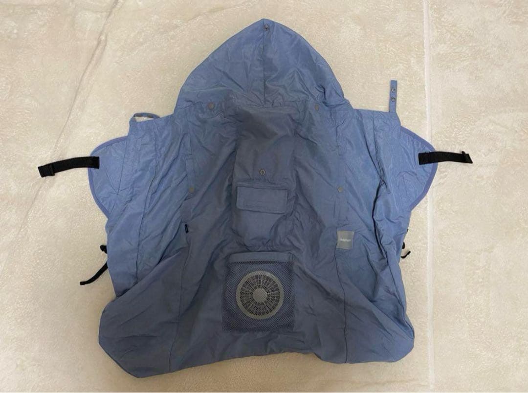 ベビーホッパー　空調抱っこひもカバー　ブルー