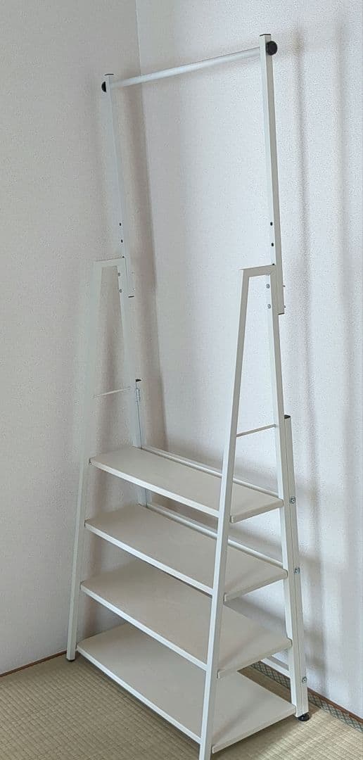 業務用ディスプレイ棚 ホワイト4段オープンシェルフ