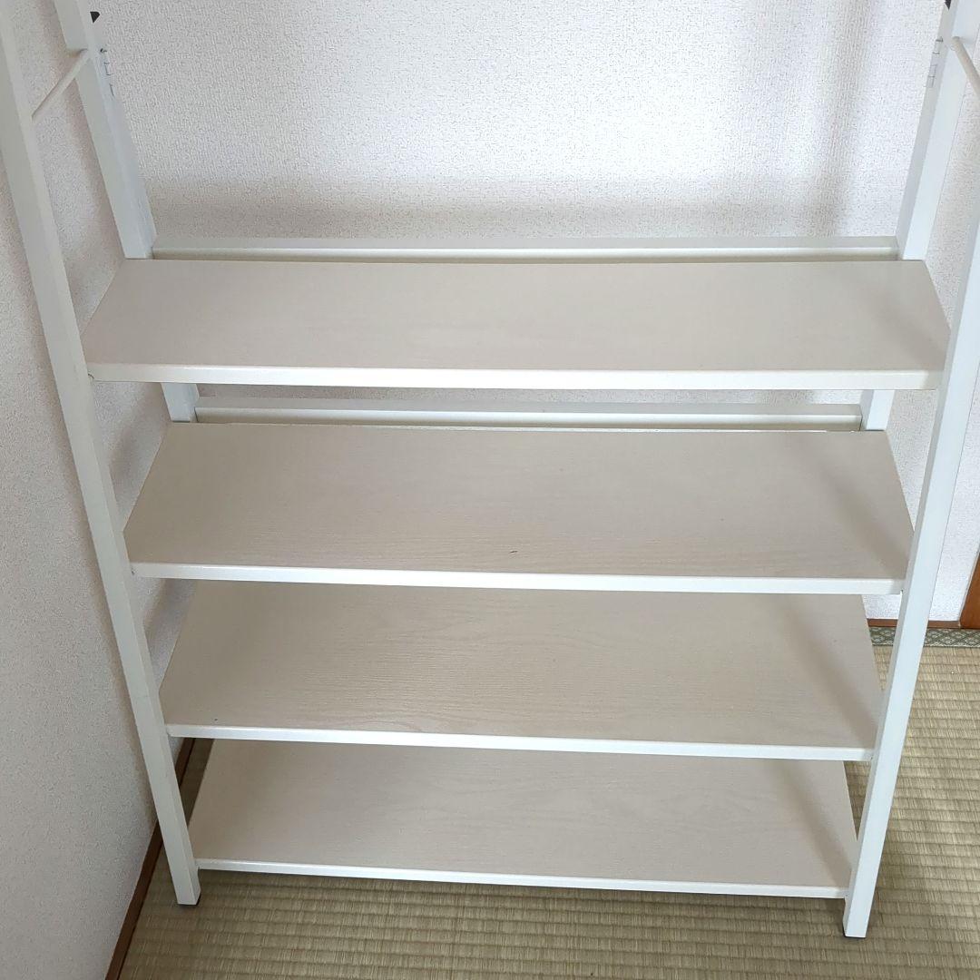 業務用ディスプレイ棚 ホワイト4段オープンシェルフ