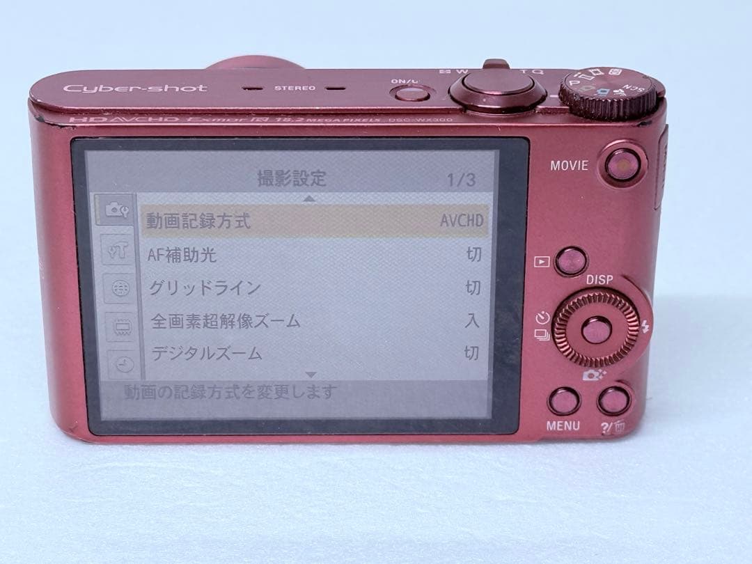 SONY DSC-WX300 レッド 動作確認済 コンデジ お買得 人気モデル