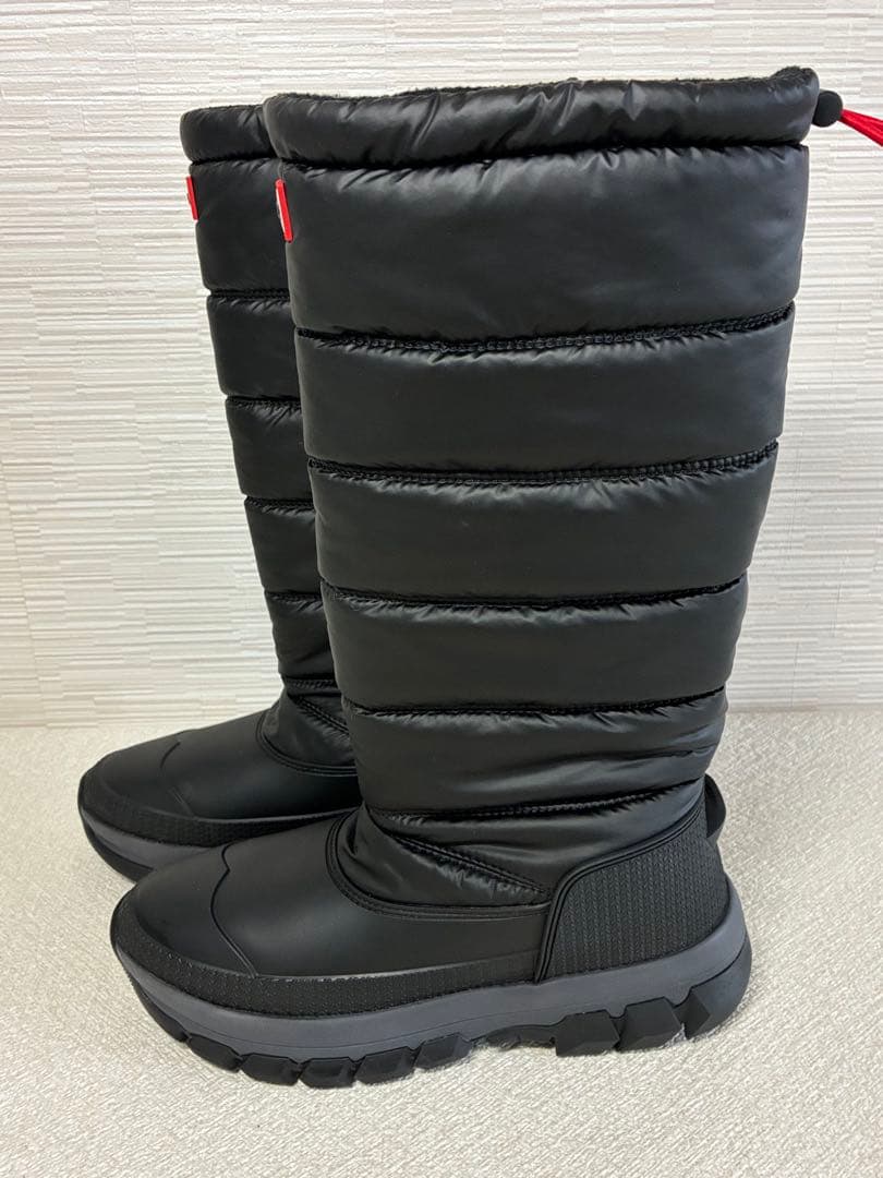 【美品】HUNTER インサレーテッド スノーブーツ トール ブラック