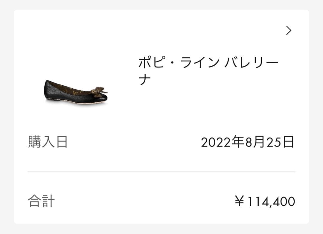 LOUIS VUITTON ポピライン・バレリーナ（フラット）