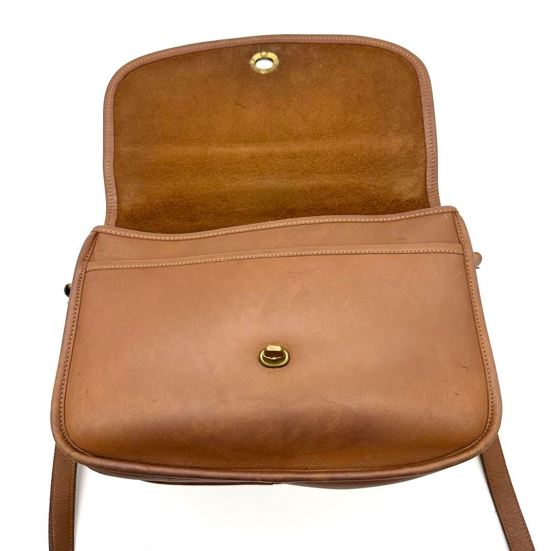 COACH オールドコーチ ターンロック ショルダーバッグ ブラウン