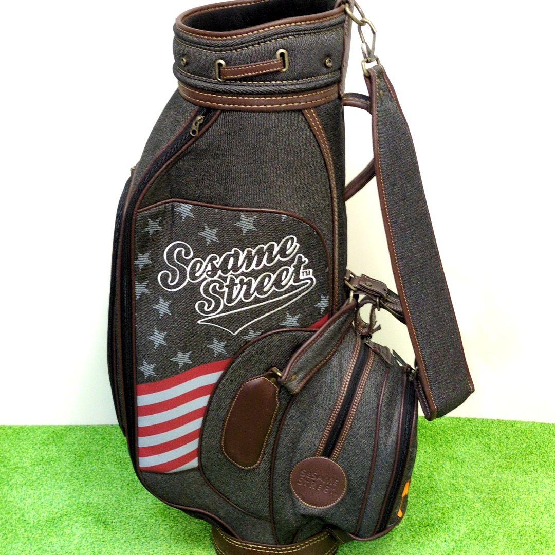 【希少品】 セサミストリート キャディバッグ　デニム　6分割　8インチ