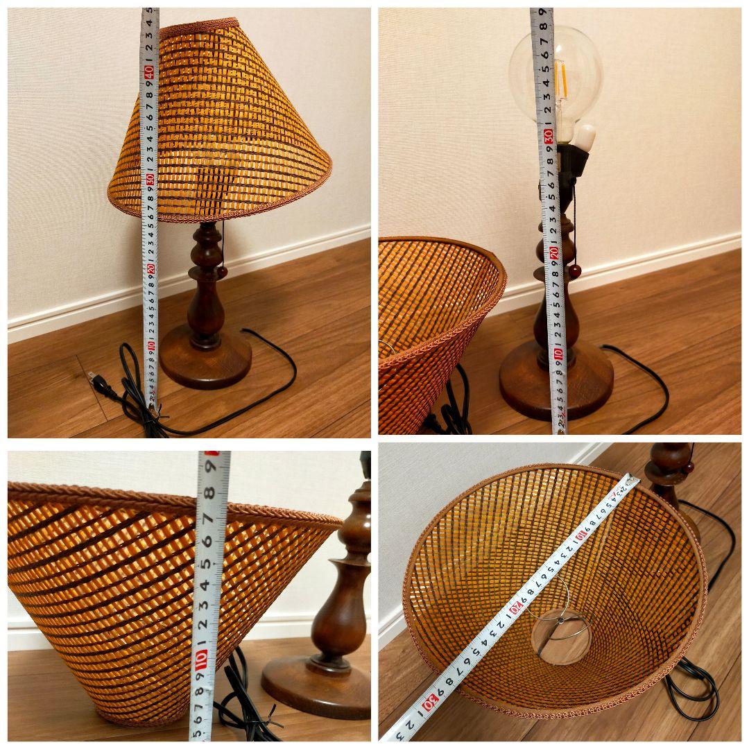 【Daiwa】天然木　無垢　テーブルランプ　間接照明　アンティーク　和モダン