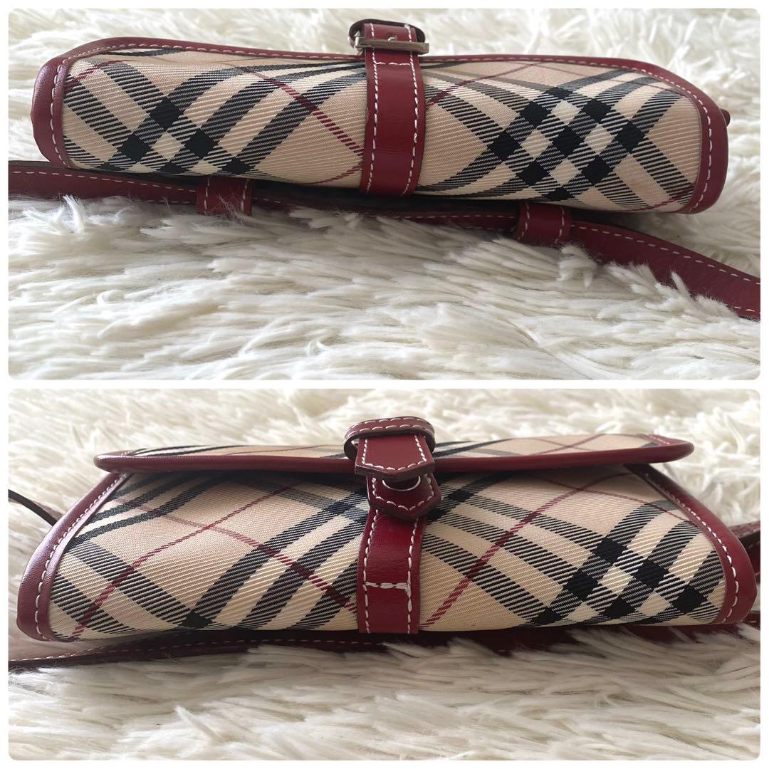 【未使用級✨】バーバリーブルーレーベル ウエストバッグ ノバチェック ベージュ赤