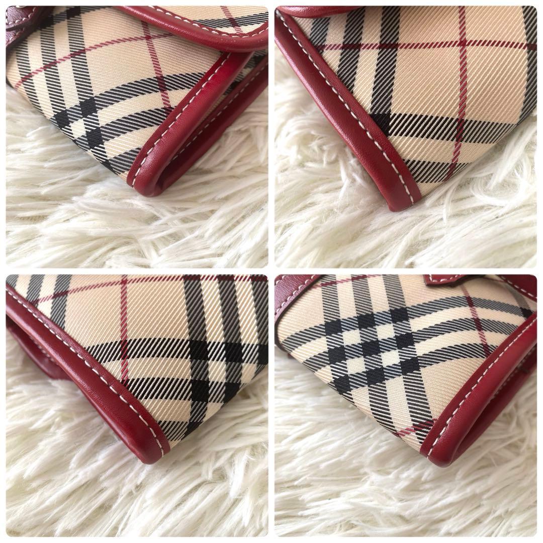 【未使用級✨】バーバリーブルーレーベル ウエストバッグ ノバチェック ベージュ赤