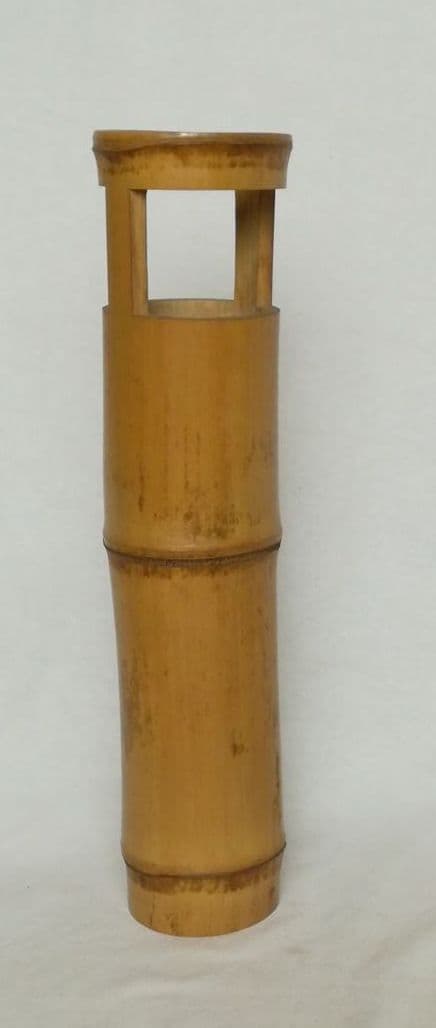 在銘あり　竹の花活け　花入　竹筒花入　茶道具　共箱