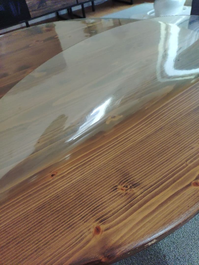 【発送は2月中旬頃を予定】テーブル 円卓 ちゃぶ台 猫脚 無垢材 ダークブラウン