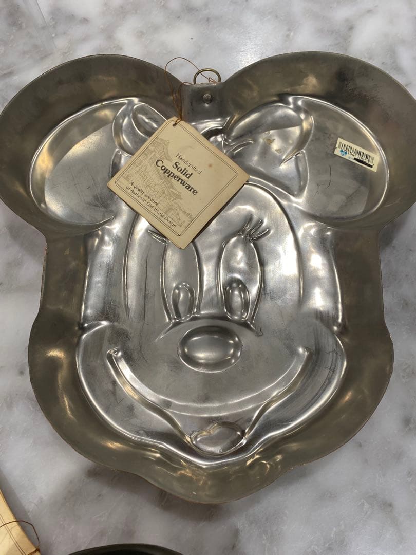 ミニーマウス ミッキーマウス　アンティーク銅製ケーキ型 2個