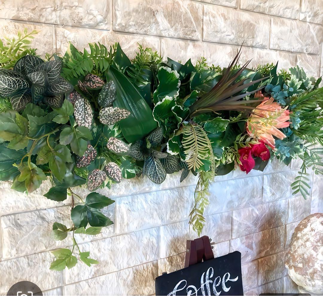 光触媒　人工観葉植物　ウォールグリーン　フェイクグリーン　壁掛けオーダー集444