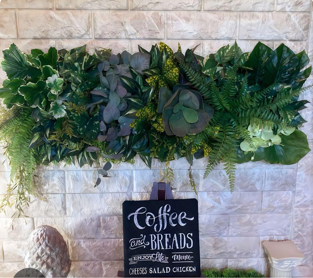 光触媒　人工観葉植物　ウォールグリーン　フェイクグリーン　壁掛けオーダー集444