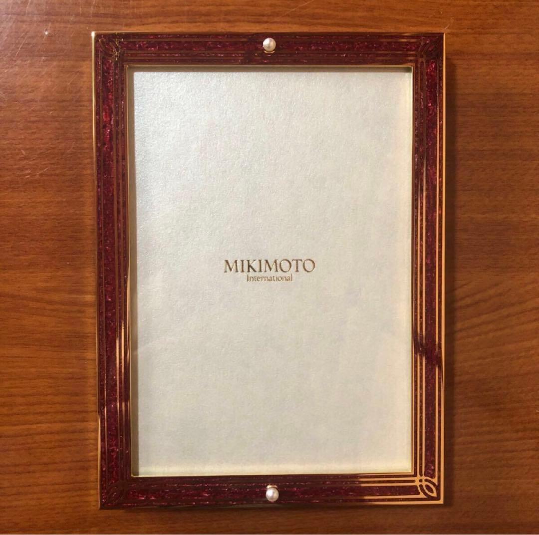 ミキモト フォトフレーム クリスタルラッカー パール 真珠 写真立て
