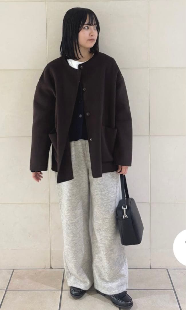 新品タグ付き　DOORS ウールリバーノーカーラミドルコート　NAVY