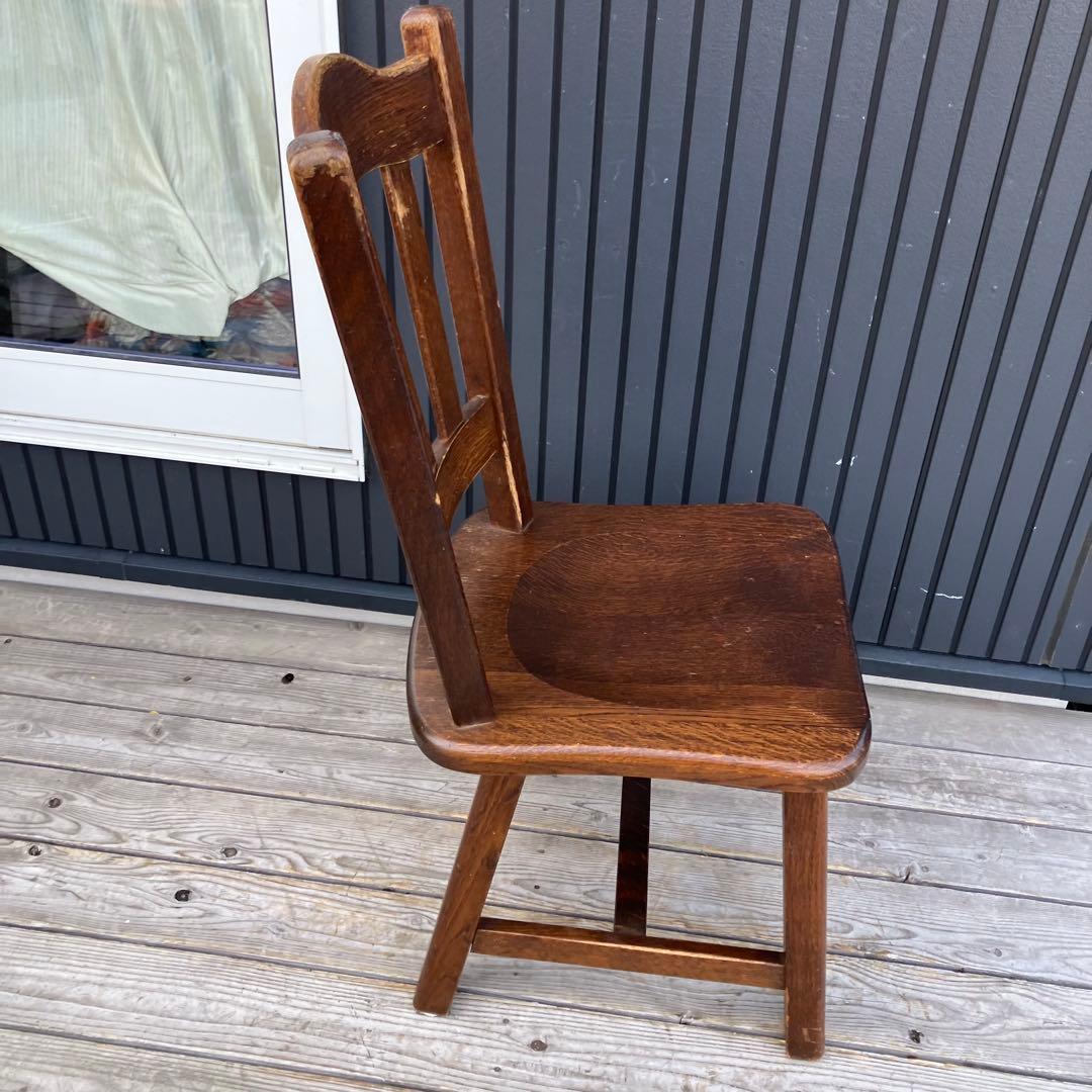 ① 北欧レトロ 古家具 木製椅子 チャーチチェア ダイニングチェア ビンテージ