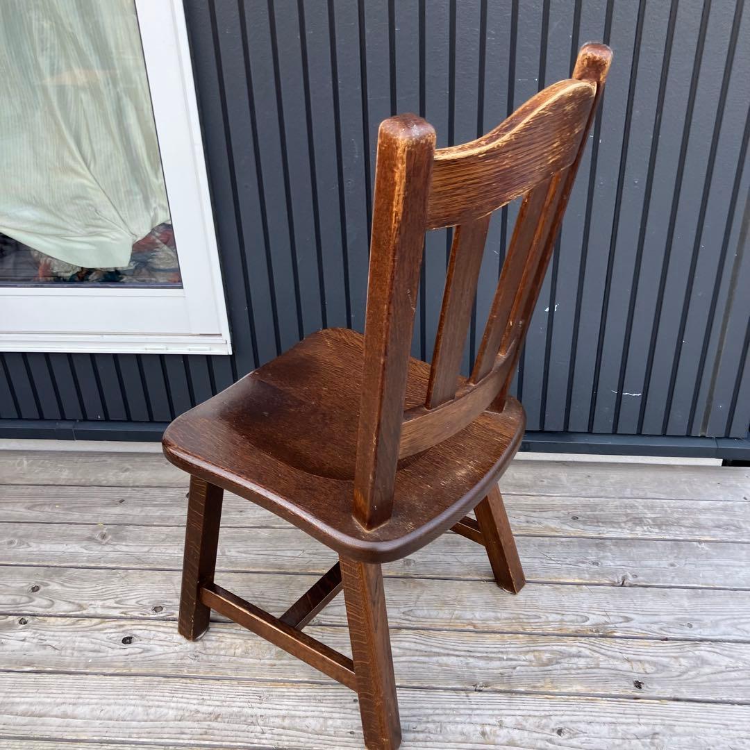 ① 北欧レトロ 古家具 木製椅子 チャーチチェア ダイニングチェア ビンテージ