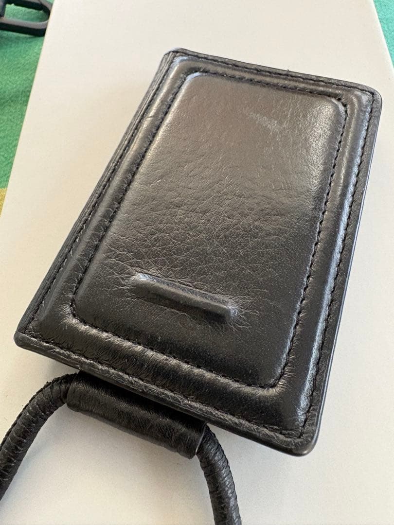 objcts.io レザーストラップ （カード）+ iPhoneケース 黒