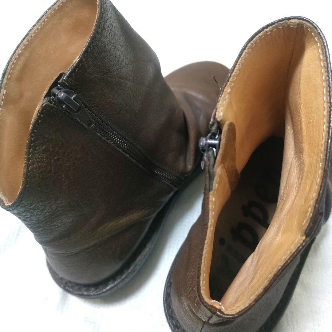 【状態良好】trippen トリッペン サイドジップ レザー ブーツ 37