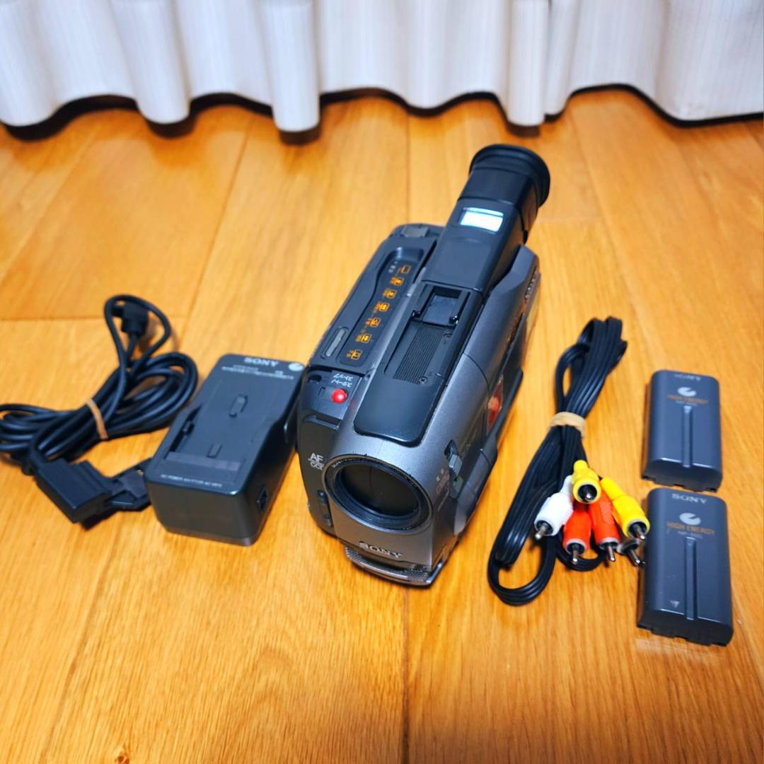 【動作確認済】SONY 高画質 8ミリ Hi8 ビデオカメラ ACアダプタセット