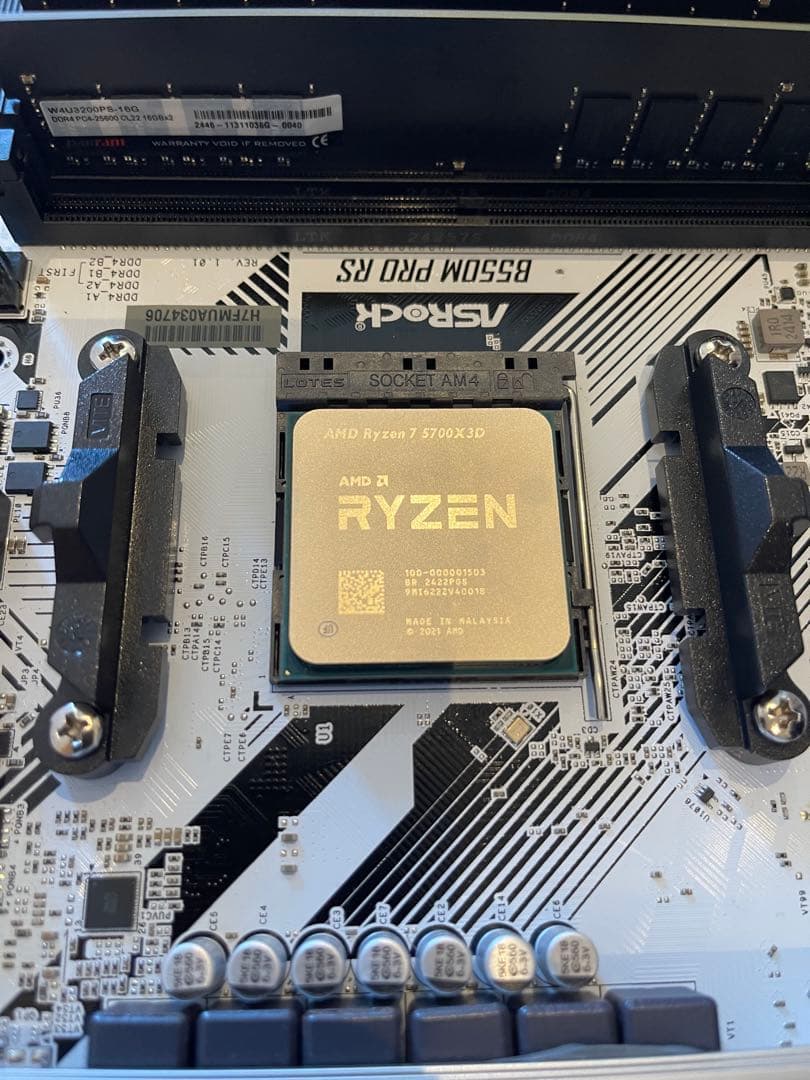 5700x3d、b550m、RTX3060 12GB、DDR4 16GB×2他