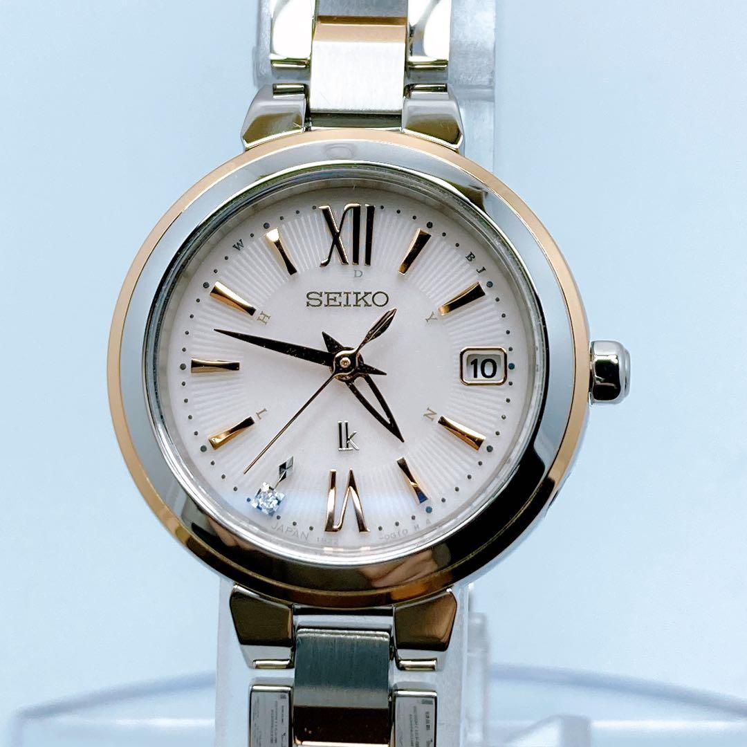 148【美品】セイコー　ルキア　SSVW234 ダイヤ　レディース　腕時計