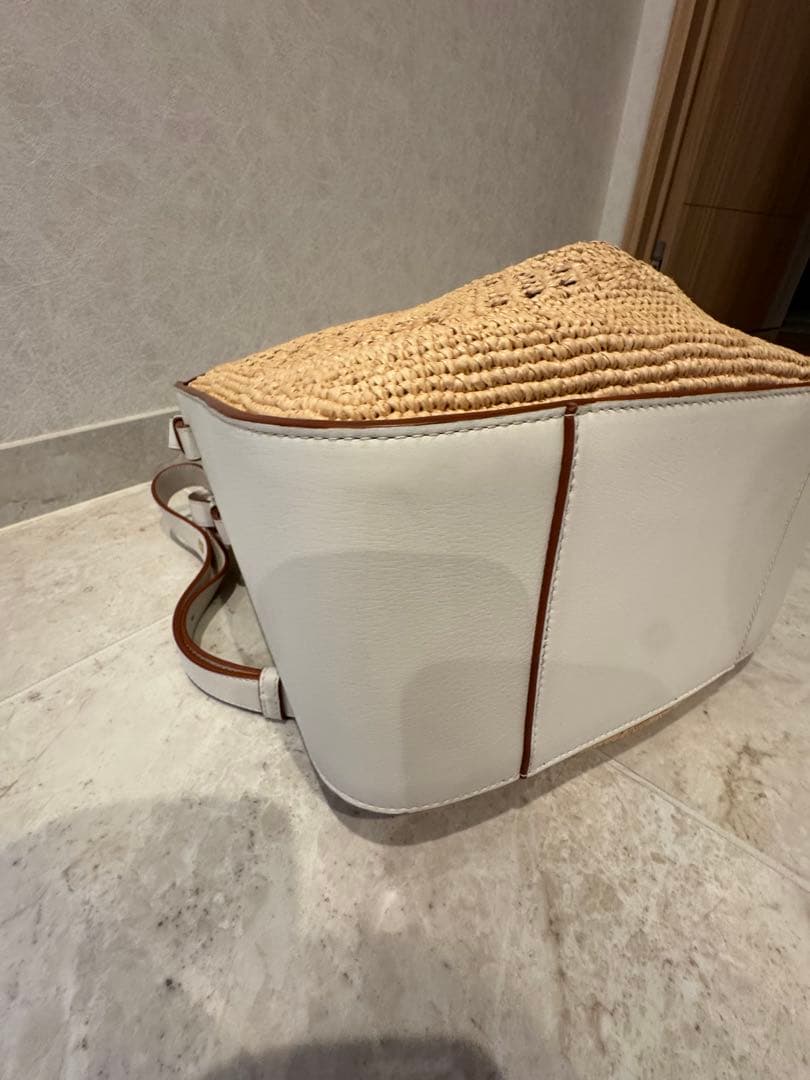 Loewe ハンモック　ホワイト ベージュ 2waysトートショルダーバック