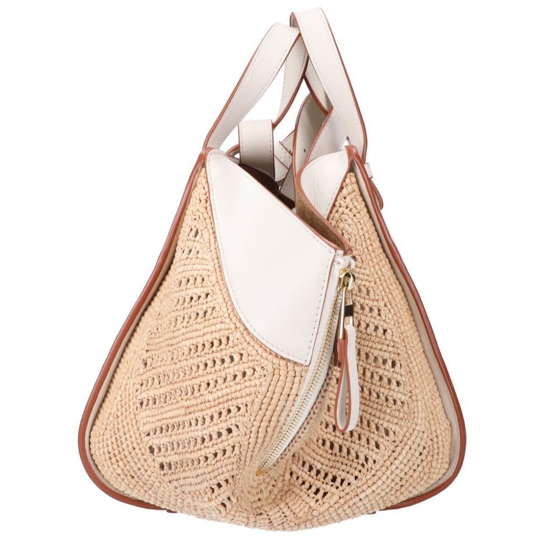 Loewe ハンモック　ホワイト ベージュ 2waysトートショルダーバック