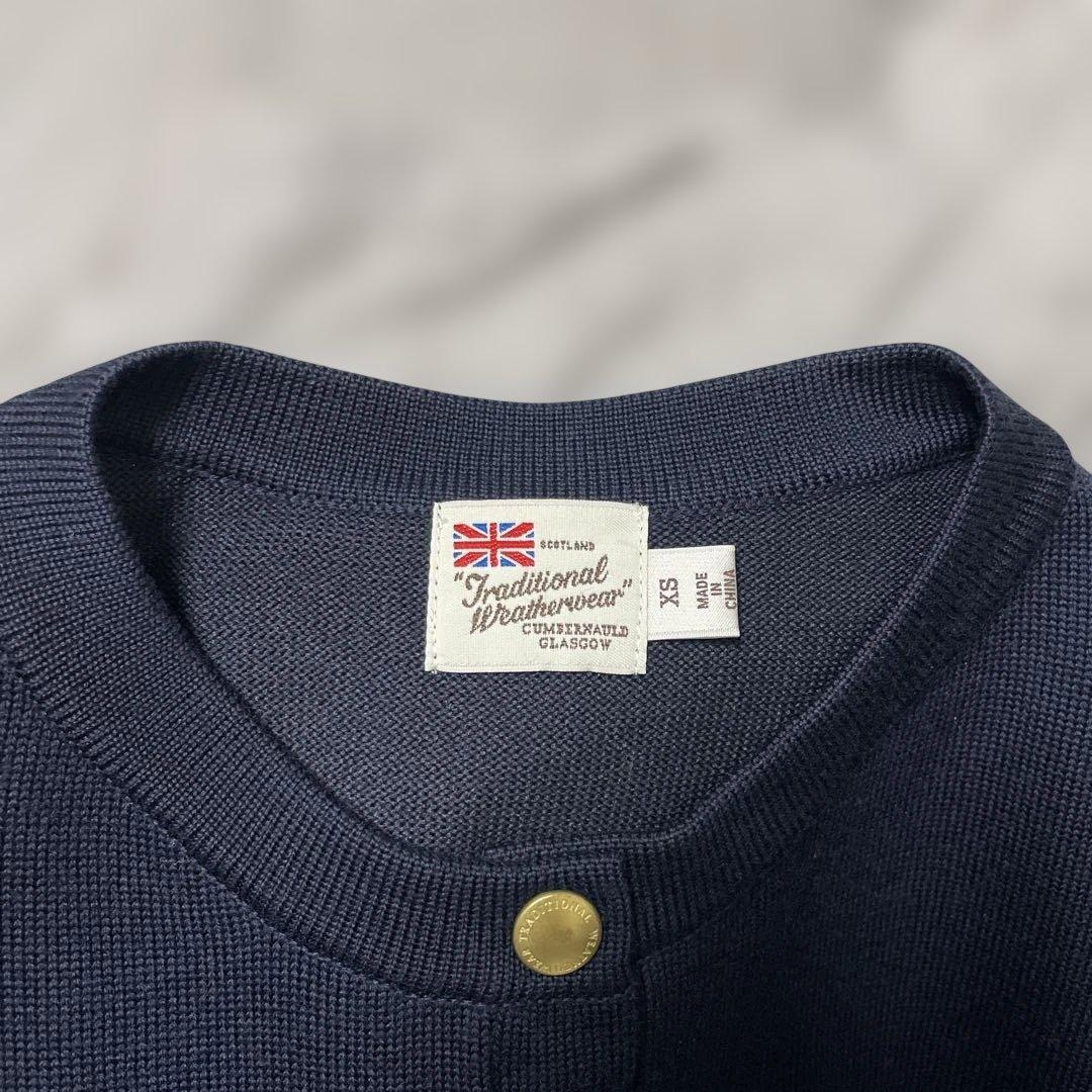 〈美品〉トラディショナルウェザーウェア　アークリーニット　ネイビー　XS