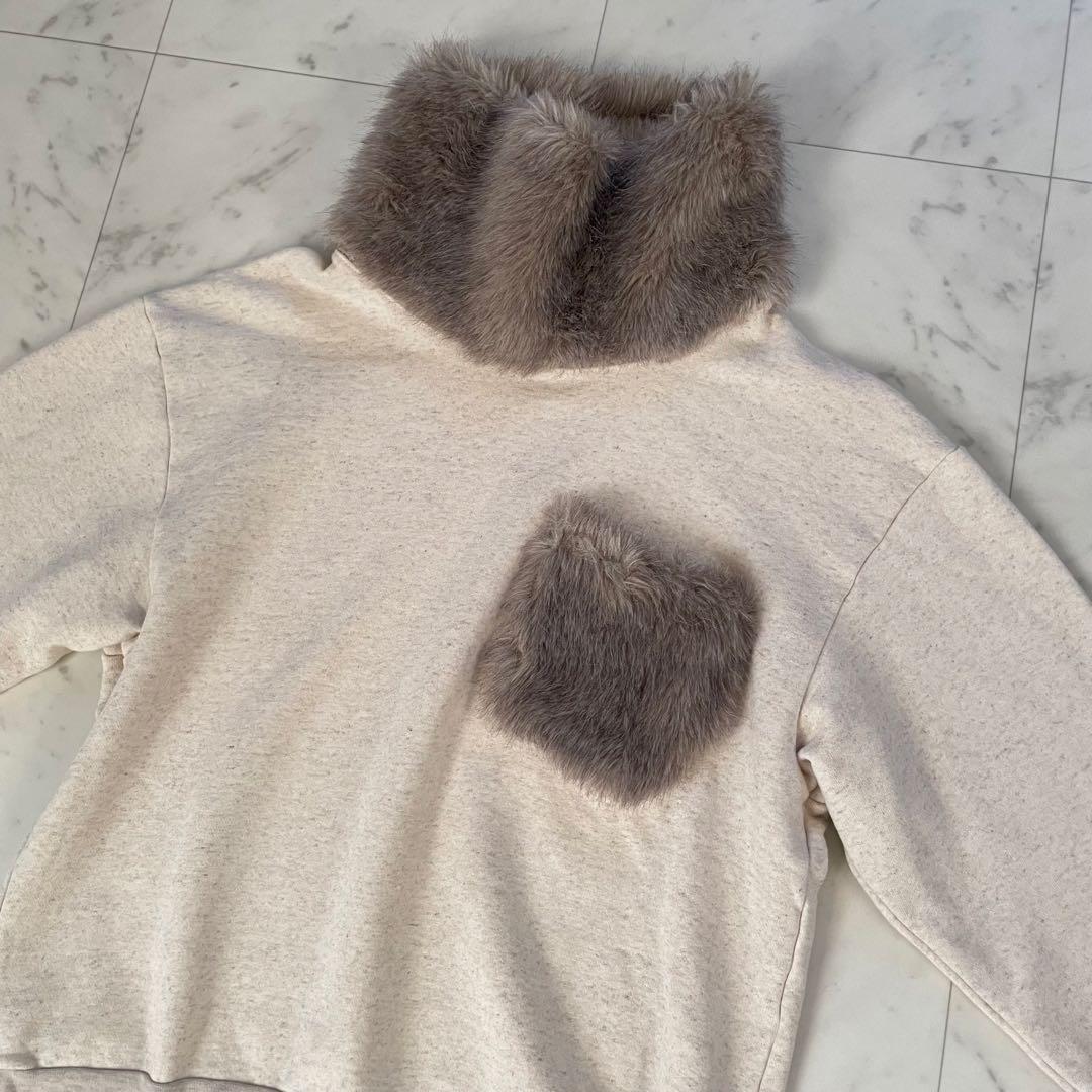 美品✨キャピタル ファー付襟ポケット スエット トレーナー