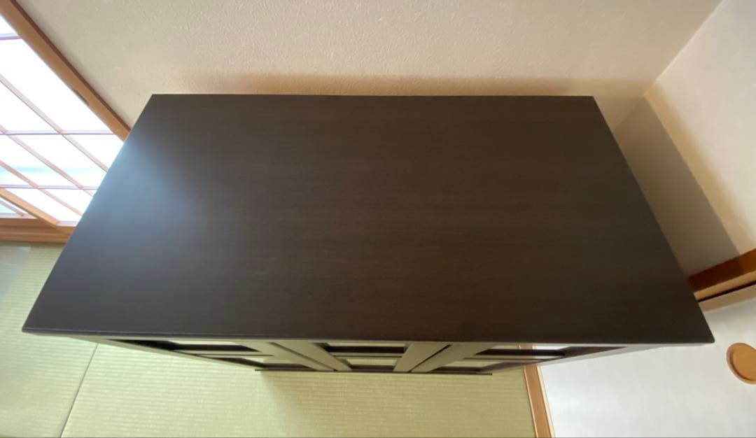 通販生活　スライド書棚300 ダークブラウン　カタログハウス