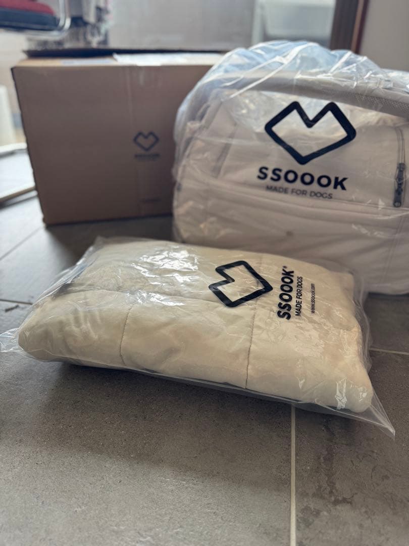 SSOOOK スリングバッグ　アイボリーLバッグが右 ボアブランケット付き