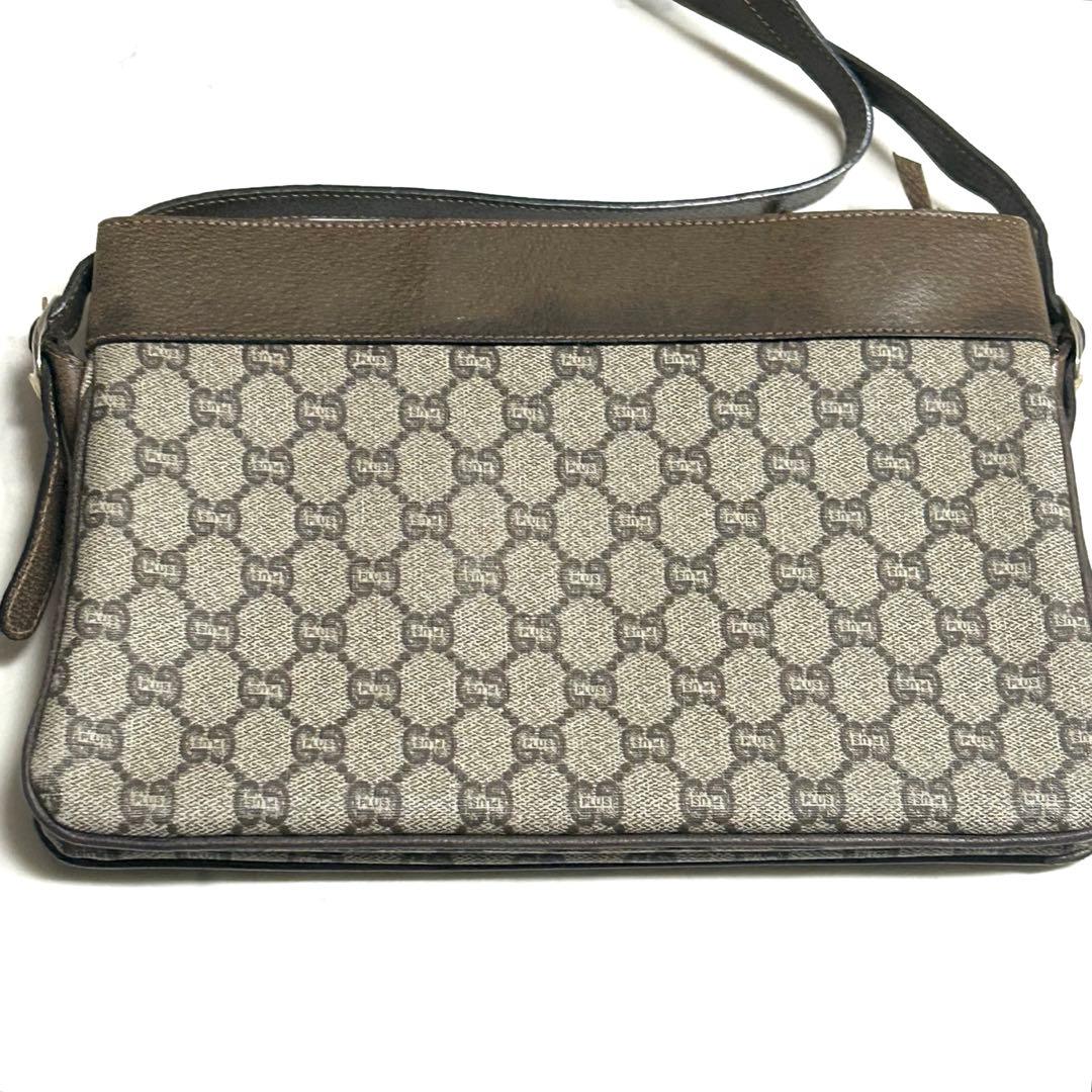GUCCI✨ショルダーバッグ 2室 GGスプリーム ロゴ金具ギャランティーカード