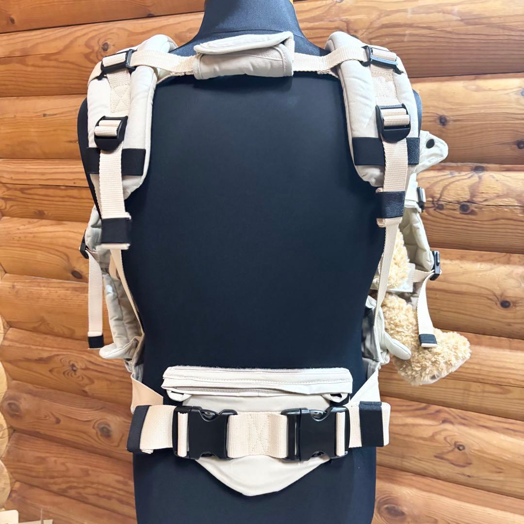 【美品】napnap ふたご抱っこひも ベージュ 抱っこ紐 3way