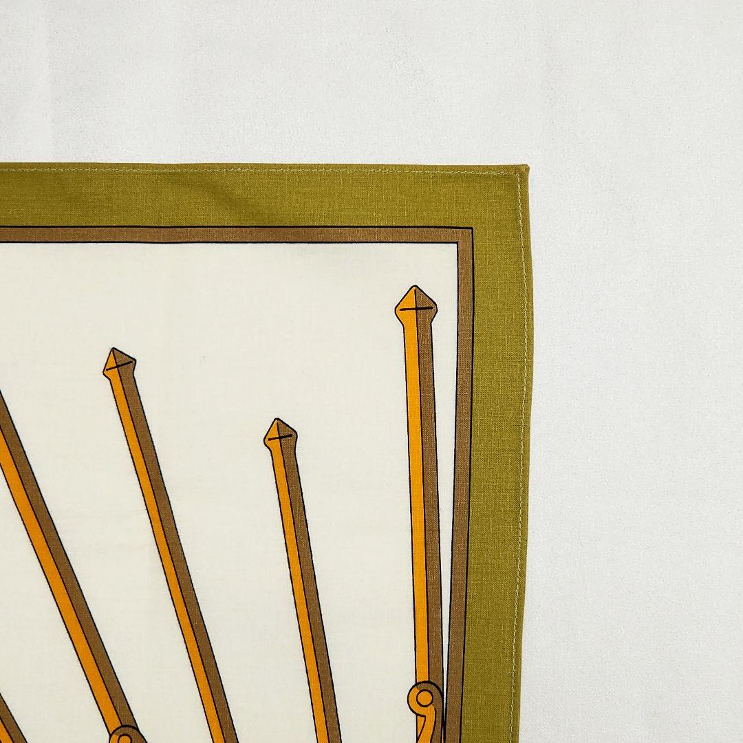 極美品 ★HERMES★ エルメス ランチョンマット 太陽 コットン グリーン