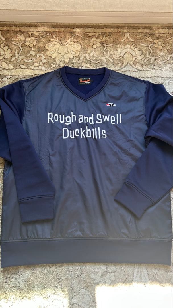 新品 rough＆swell ROCHESTER V SWEAT ネイビー L