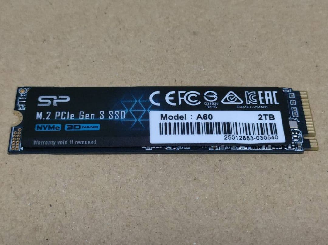 s*c様 SP M.2 2280 PCIe Gen 3 SSD A60 2TB